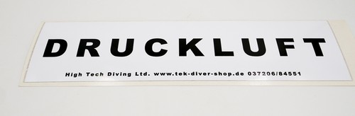 Druckluft-Tauchflaschenaufkleb